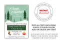 Happy Holidays Christmas Party Invitation Template - Digital & Printable