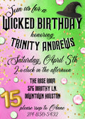 Wicked Birthday Party Invitation Template - Printable & Digital